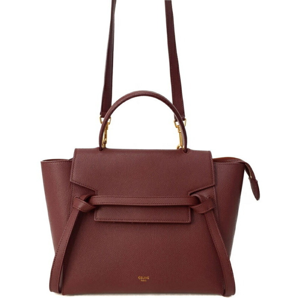 Celine Belt 2WAY Bag grained calfskin leather